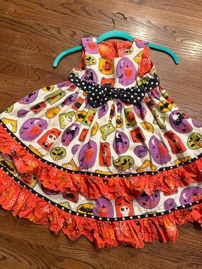 Jelly The Pug | Dresses | Jelly The Pug Christmas Tree Dress Girls Size 7y  Smocked Layered Flowy Christmas | Poshmark